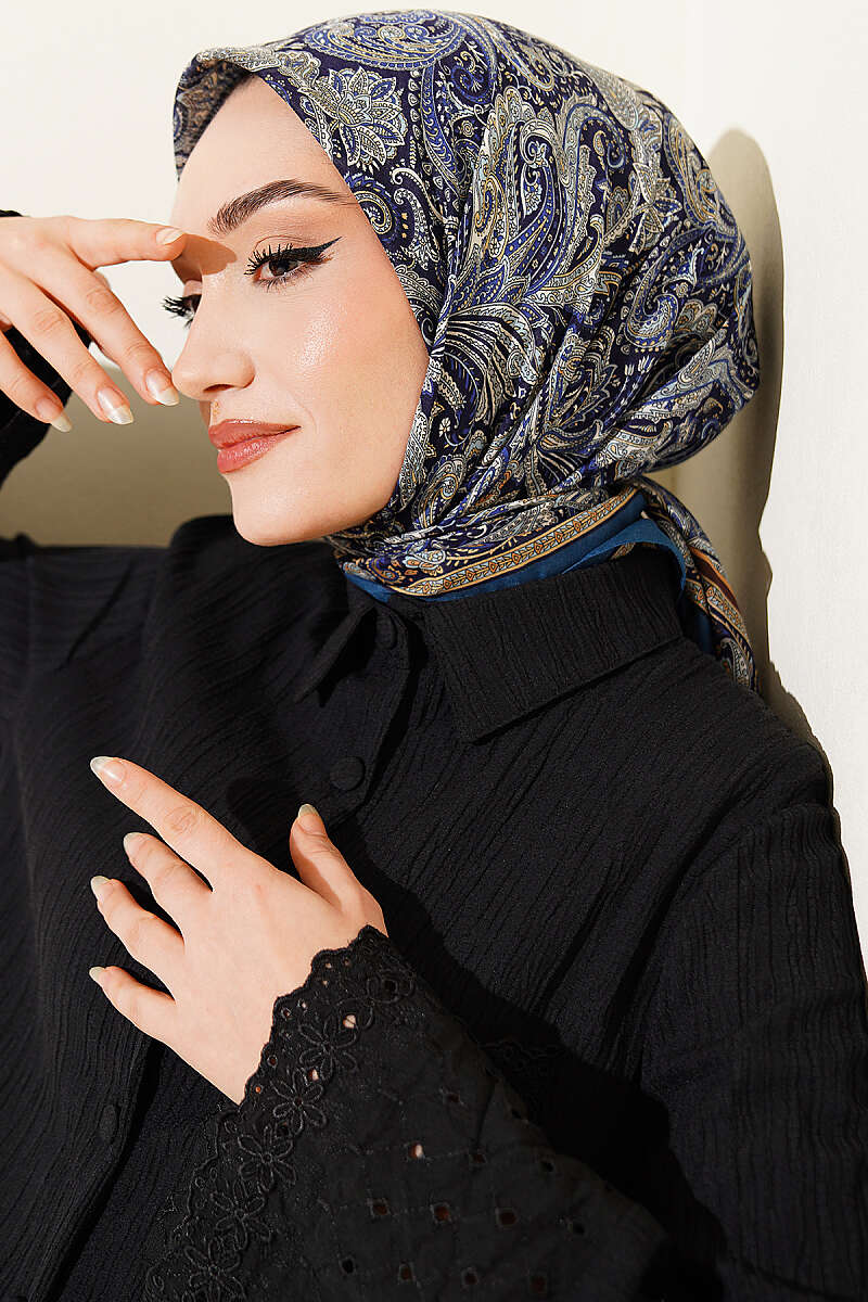Paisley Desen Elegance Eşarp Petrol Yeşili