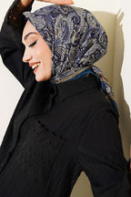 Paisley Desen Elegance Eşarp Petrol Yeşili