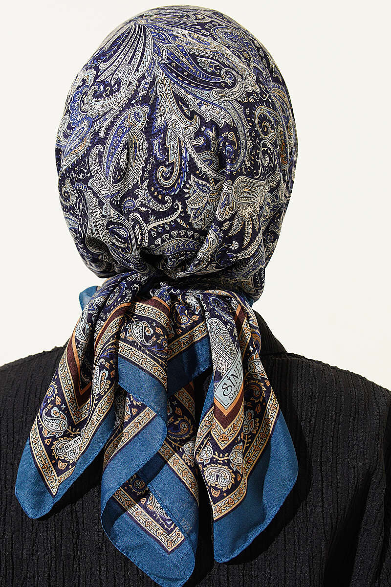Paisley Desen Elegance Eşarp Petrol Yeşili