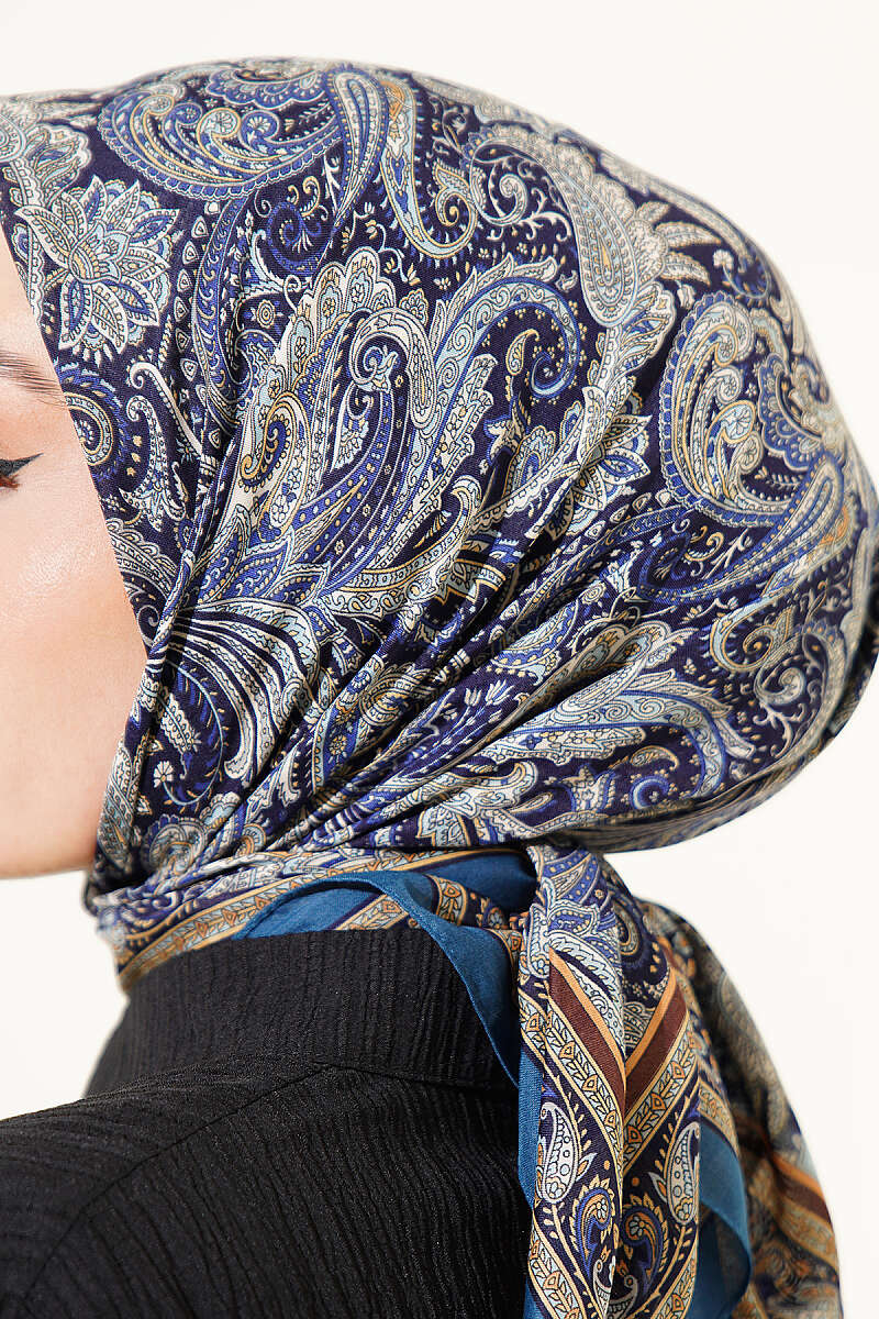 Paisley Desen Elegance Eşarp Petrol Yeşili