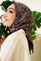 Paisley Desen Elegance Eşarp Siyah