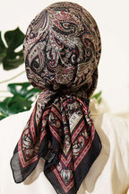 Paisley Desen Elegance Eşarp Siyah
