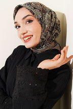 Paisley Desen Elegance Eşarp Vizon