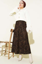 Paisley Desenli Kloş Etek