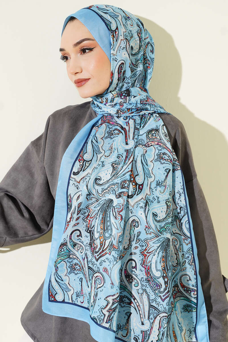 Paisley İşlemeli Soft Şal