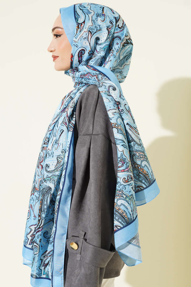 Paisley İşlemeli Soft Şal