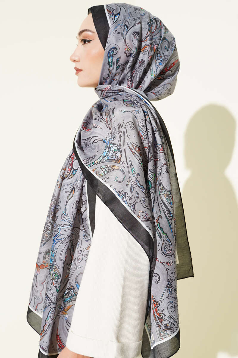 Paisley İşlemeli Soft Şal