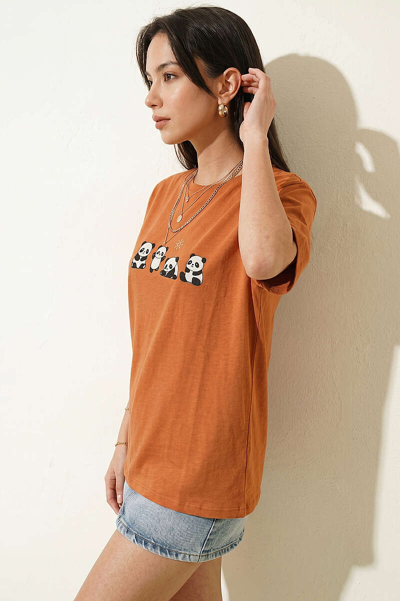 Panda Baskılı T-shirt