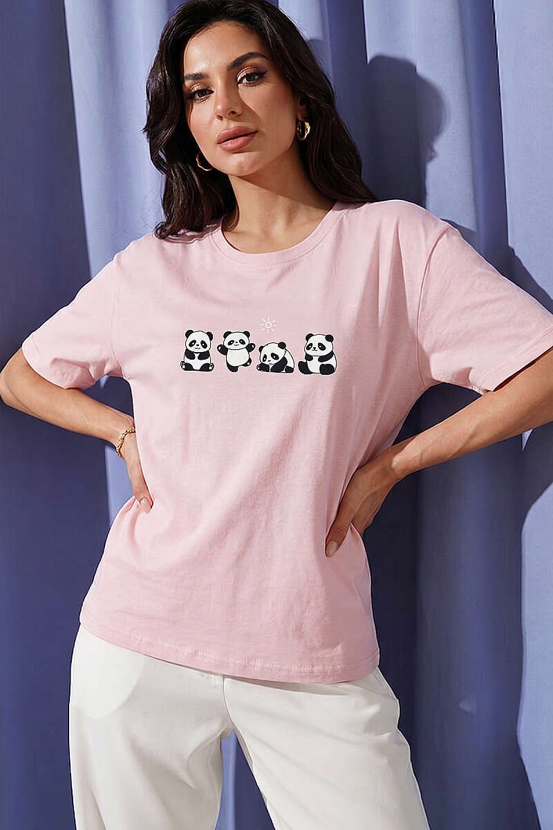 Panda Baskılı T-shirt
