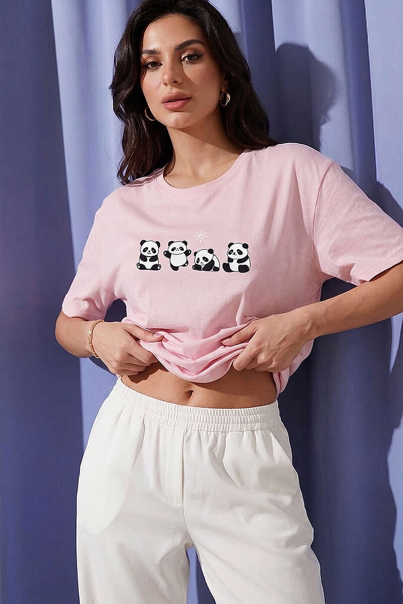 Panda Baskılı T-shirt