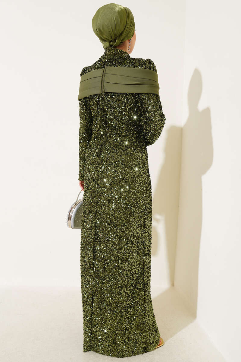 Parça Detaylı Pul Payet Abiye