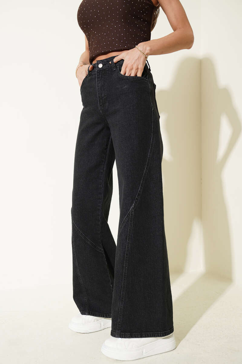 Parçalı Salaş Kot Pantolon