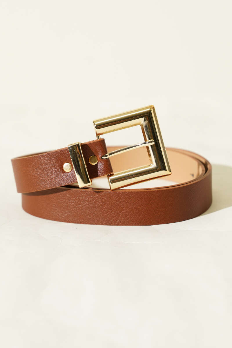 Parlak Kare Tokalı Kemer