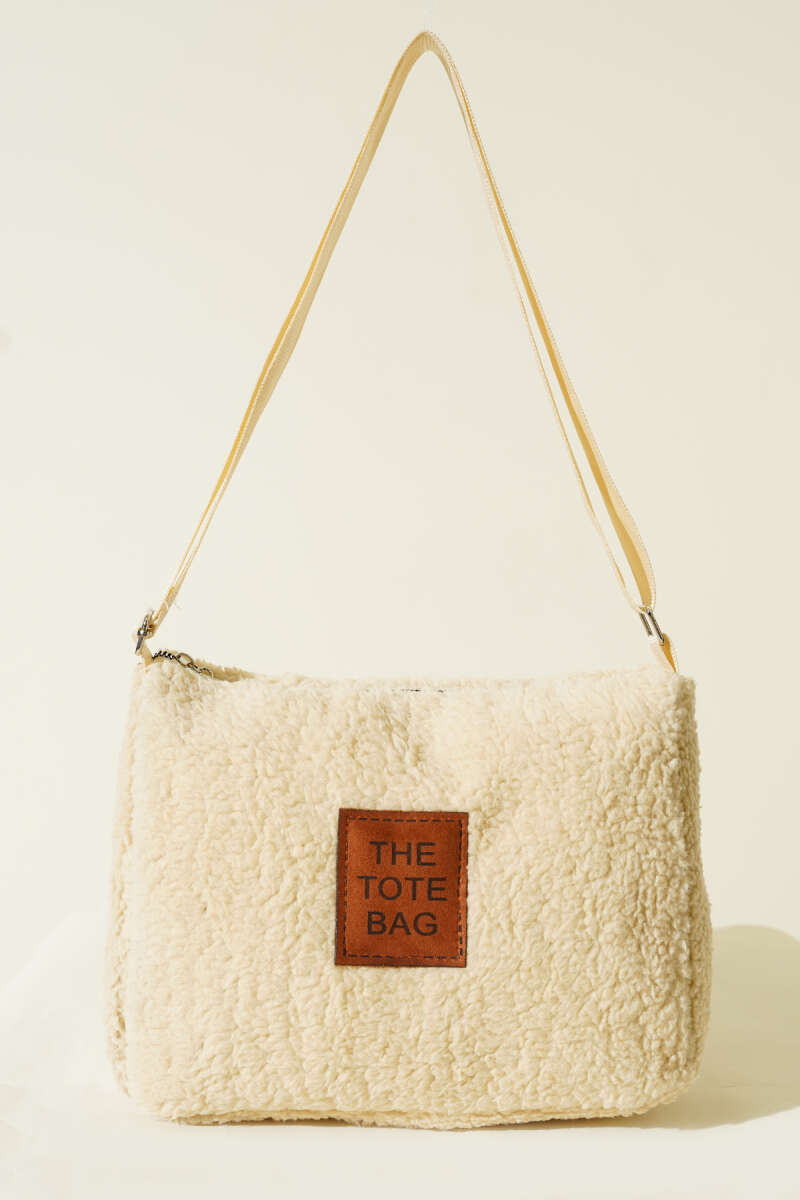 Peluş Omuz Askılı Tote Çanta