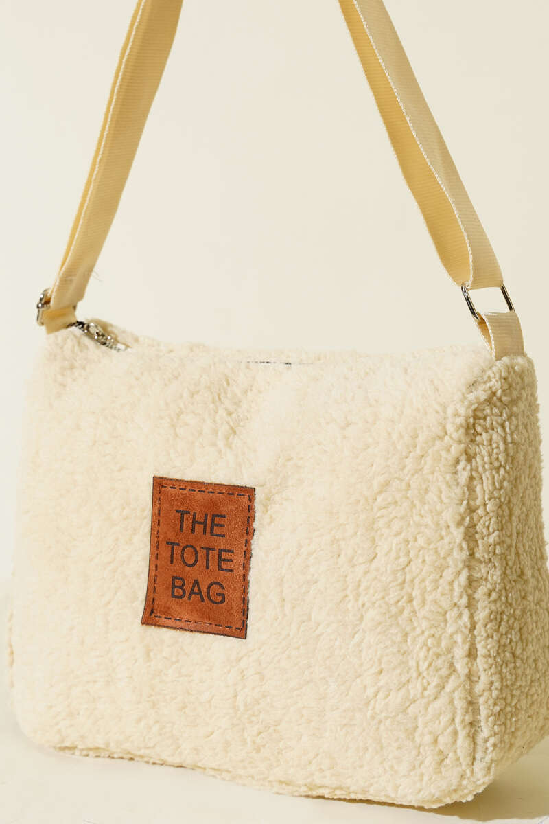 Peluş Omuz Askılı Tote Çanta