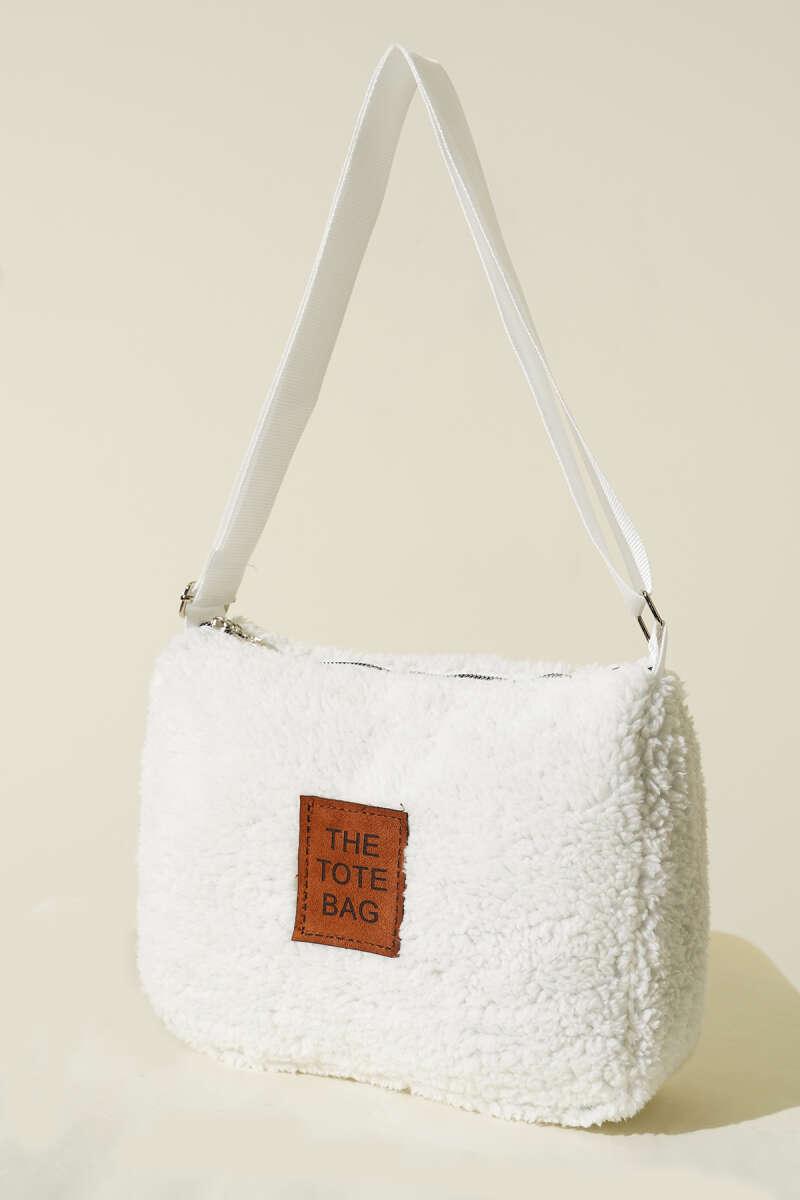 Peluş Omuz Askılı Tote Çanta