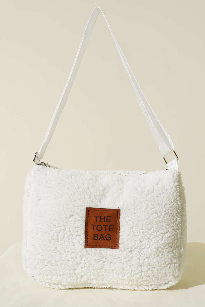 Peluş Omuz Askılı Tote Çanta