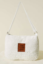 Peluş Omuz Askılı Tote Çanta