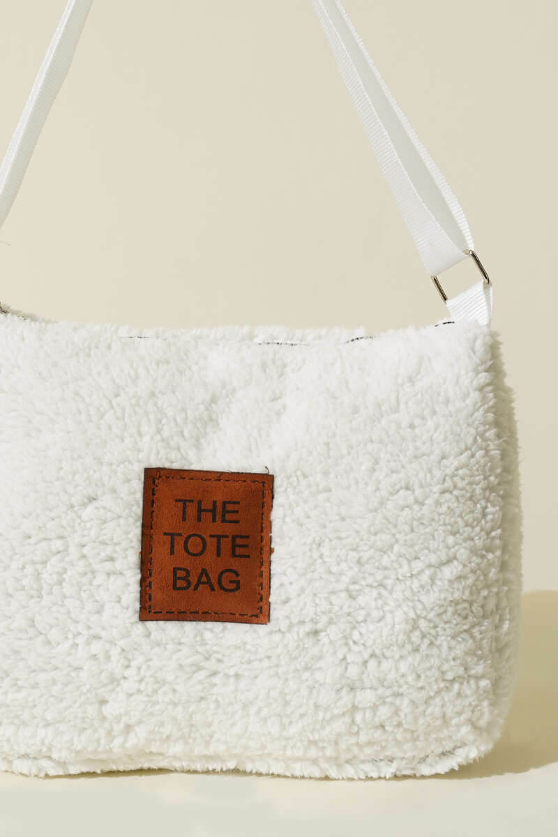 Peluş Omuz Askılı Tote Çanta
