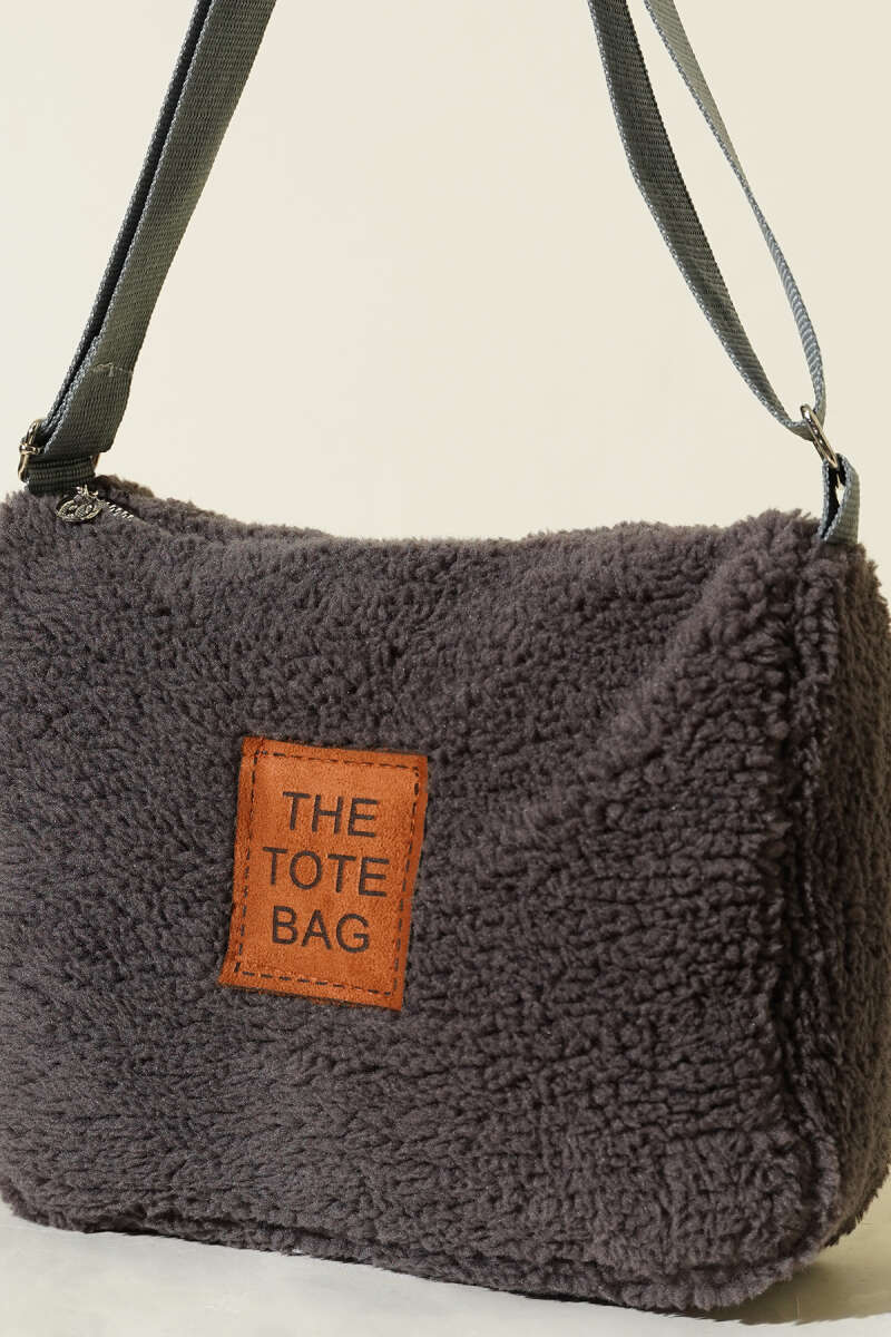 Peluş Omuz Askılı Tote Çanta