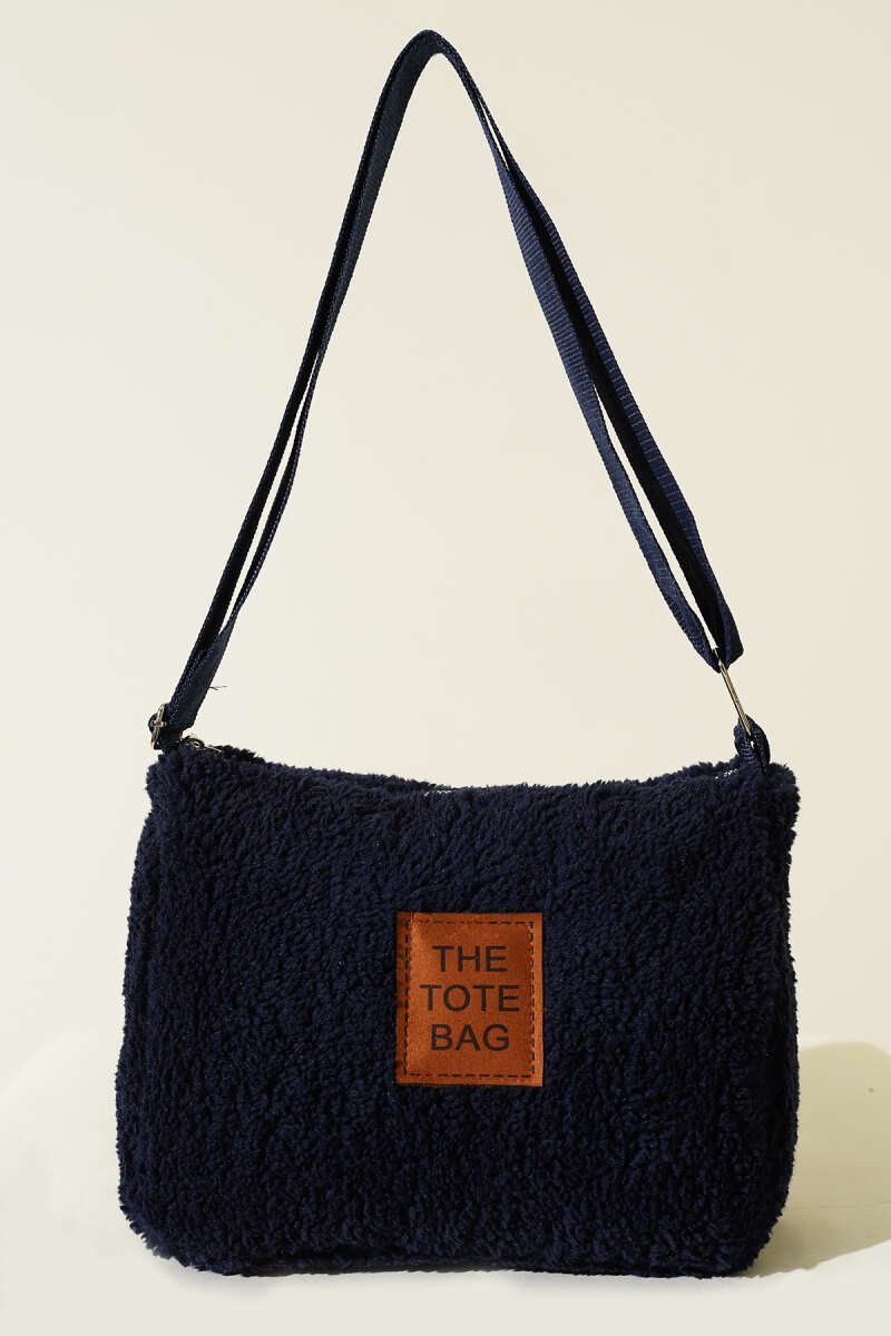 Peluş Omuz Askılı Tote Çanta