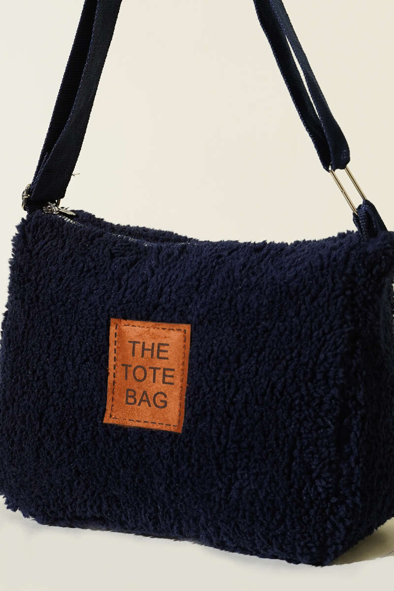 Peluş Omuz Askılı Tote Çanta
