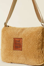 Peluş Omuz Askılı Tote Çanta