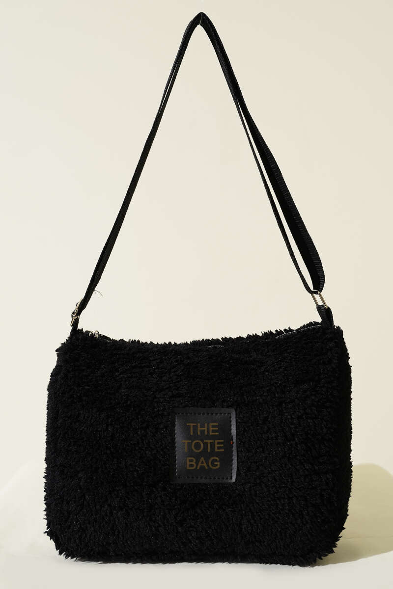 Peluş Omuz Askılı Tote Çanta