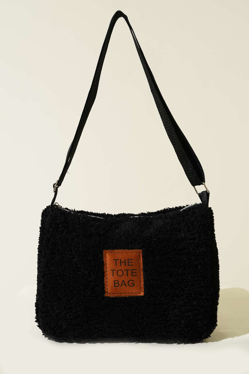 Peluş Omuz Askılı Tote Çanta