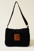 Peluş Omuz Askılı Tote Çanta