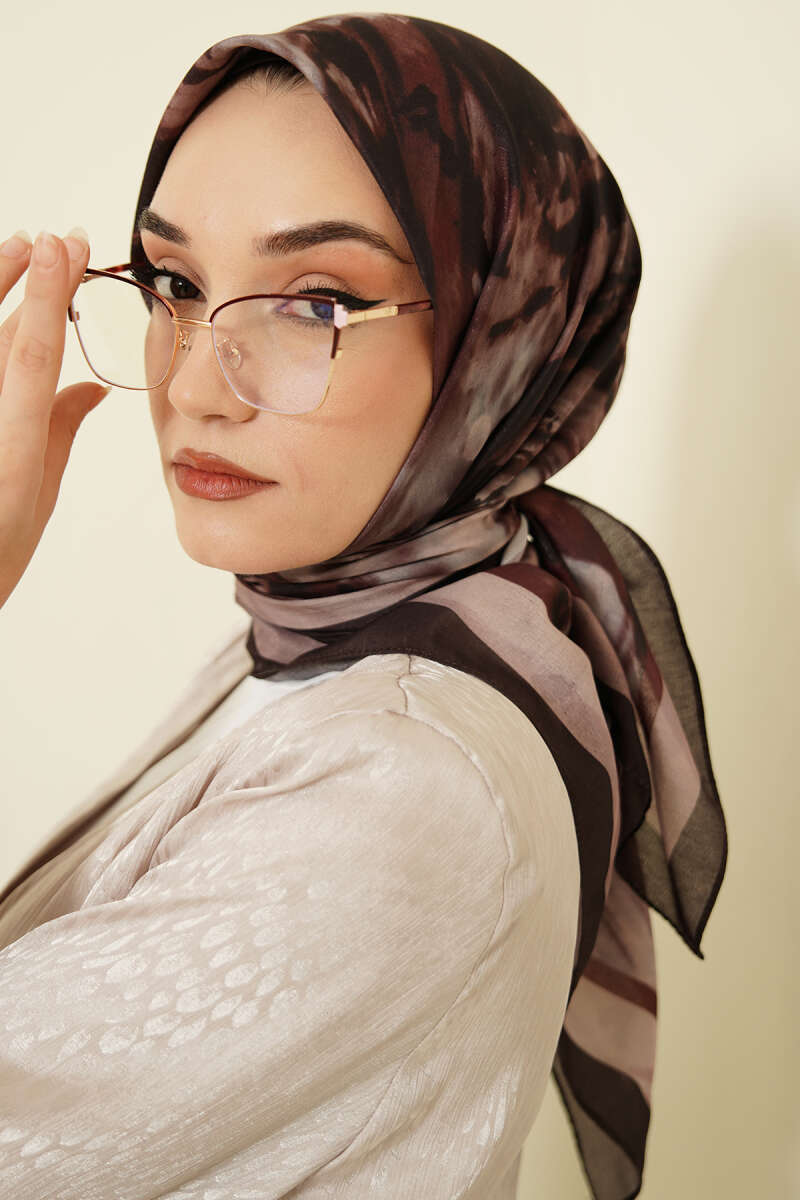 Penç Desen Lina Eşarp Siyah Bej