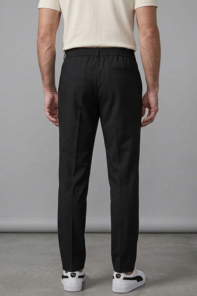 Pensli Erkek Baggy Erkek Kumaş Pantolon Siyah