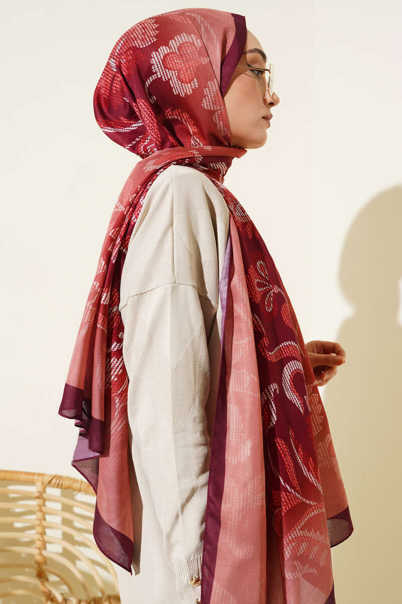 Piksel Paisley Desen Şal