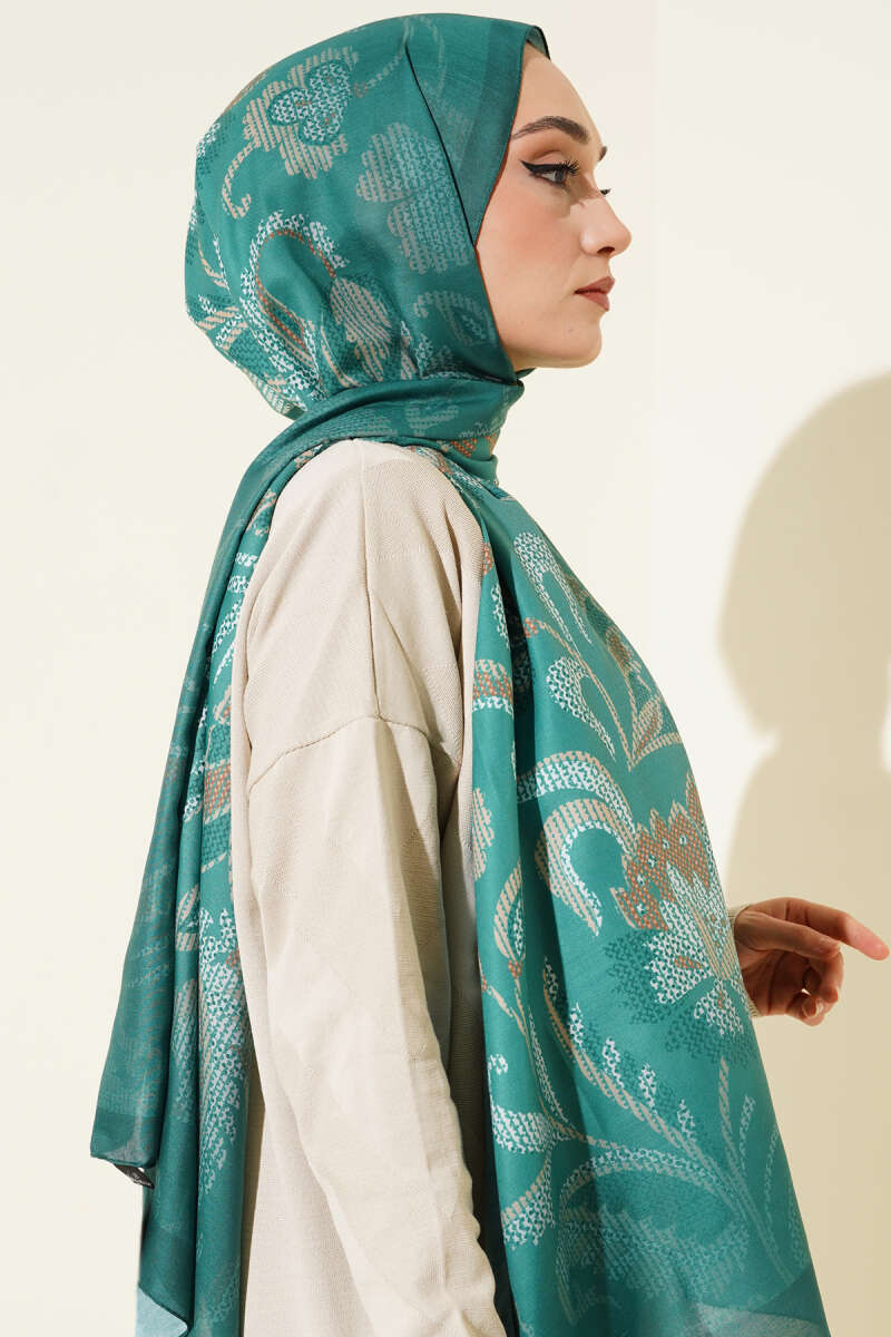Piksel  Paisley Desen Şal