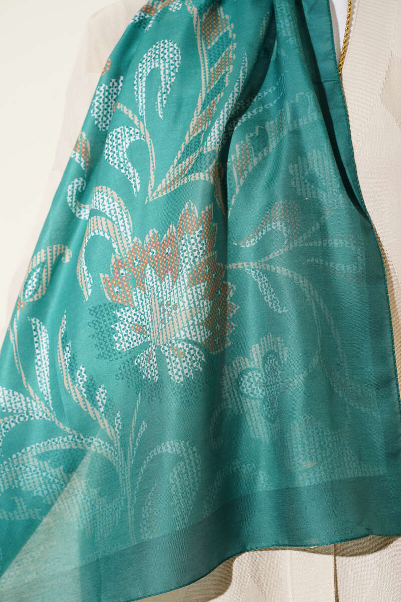 Piksel  Paisley Desen Şal