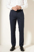 Men's Pleated Elastic Waist Trousers