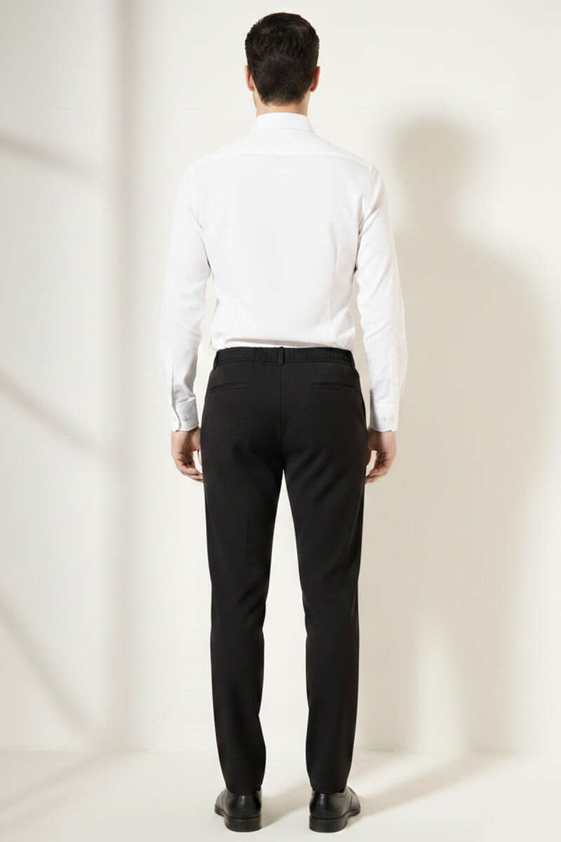Men's Pleated Elastic Waist Trousers