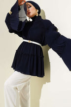 Pleated Layered Shabby Tunic