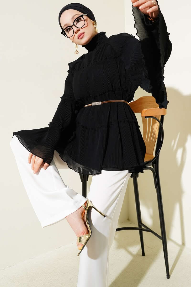 Pleated Layered Shabby Tunic
