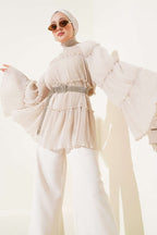 Pleated Layered Shabby Tunic
