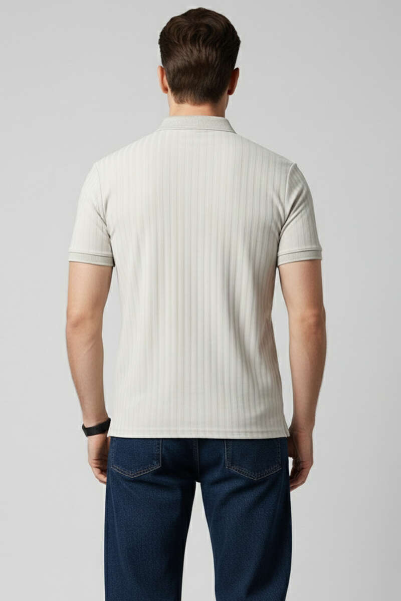 Polo Yaka Arma Detaylı Erkek T-shirt