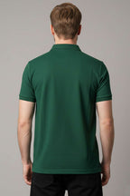 Polo Yaka Armalı Erkek T-shirt Nefti