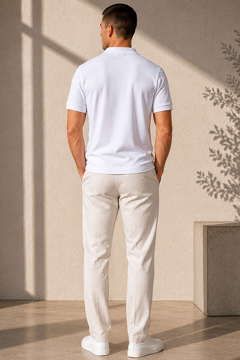 Polo Yaka Basic Fermuarlı T-shirt