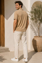 Polo Yaka Basic Fermuarlı T-shirt