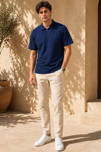 Polo Yaka Basic Fermuarlı T-shirt