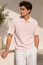Polo Yaka Basic Fermuarlı T-shirt
