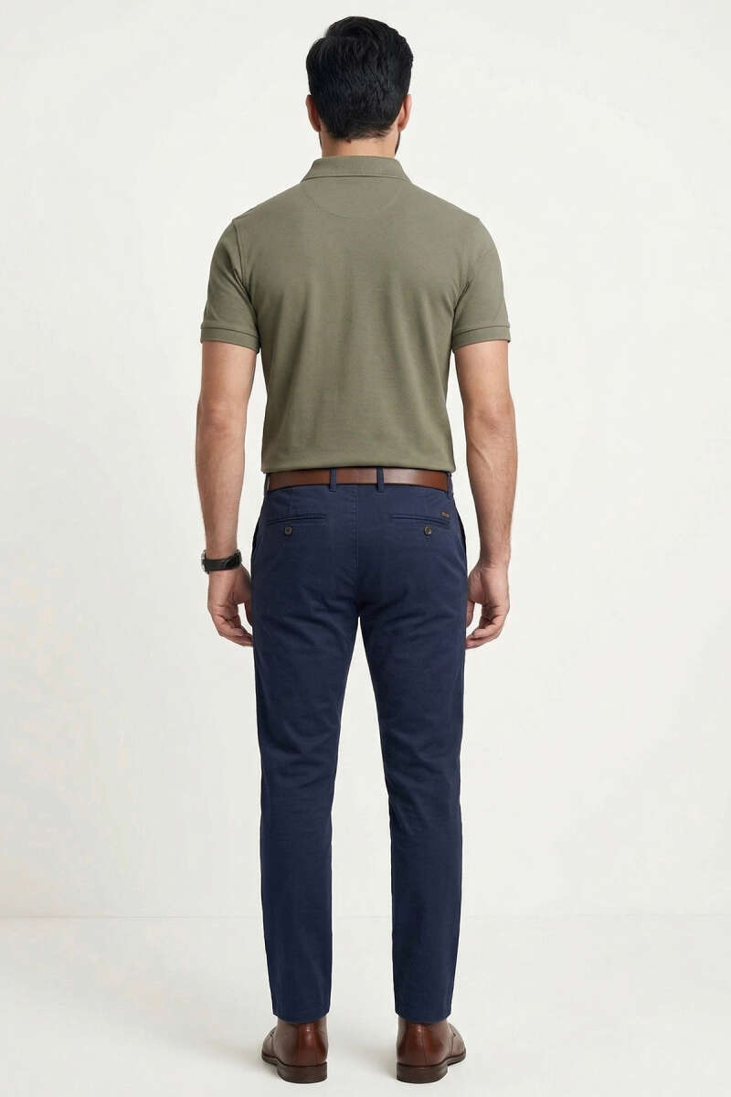 Polo Yaka Basic Tensel Erkek T-shirt Haki