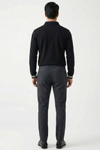 Polo Yaka Cepli Erkek Sweatshirt