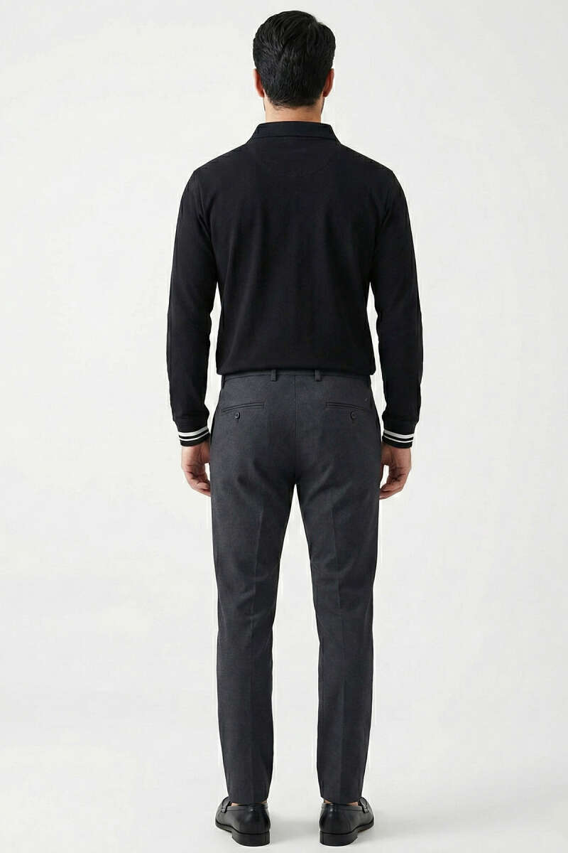 Polo Yaka Cepli Erkek Sweatshirt