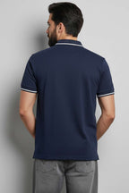 Polo Yaka Çıtçıtlı Erkek T-shirt Lacivert
